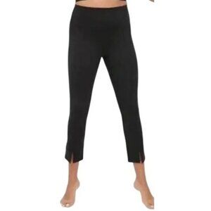 AERIE OFFLINE The Hugger Cropped Flare Slit Hem Legging Sz.‎ Medium Black Lounge